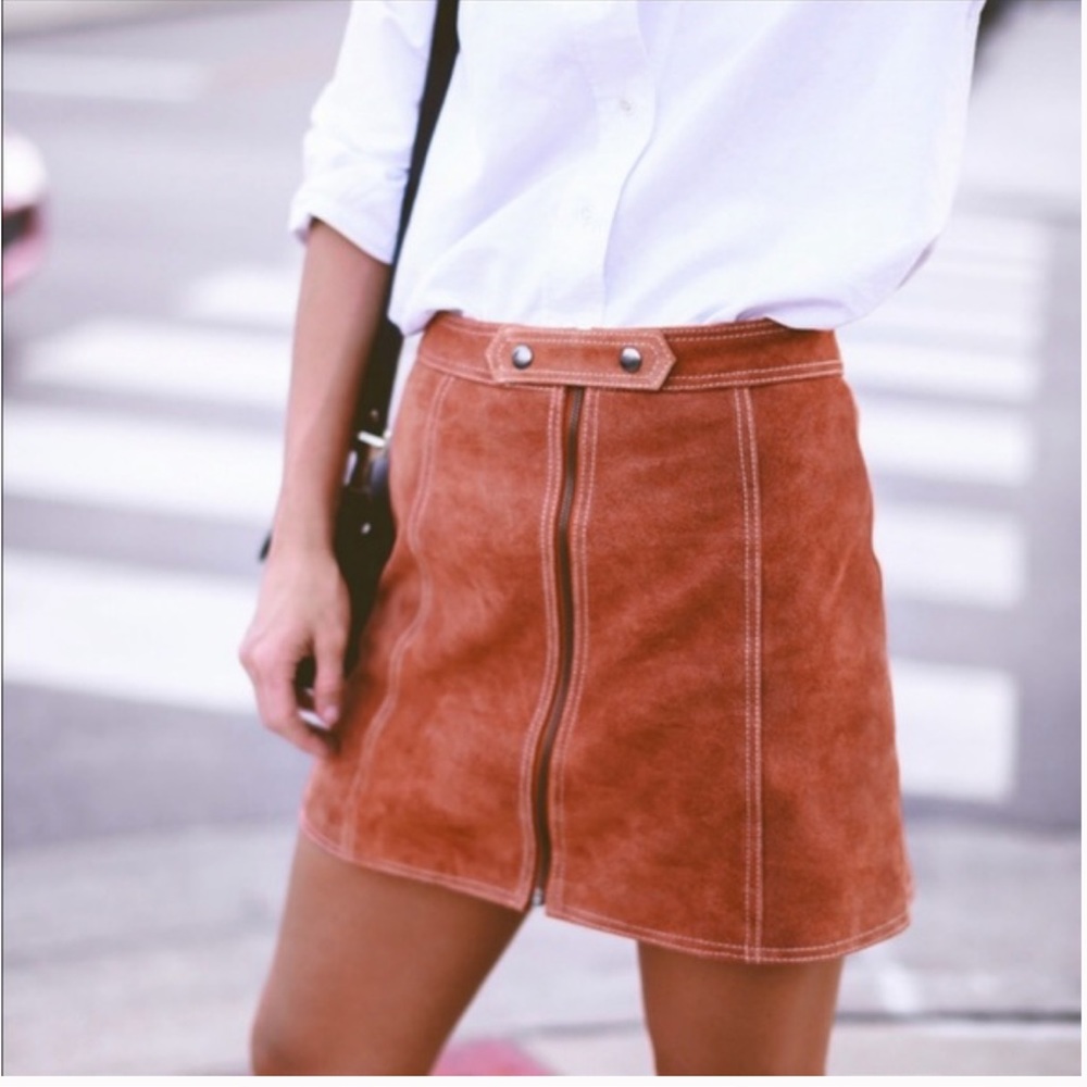 Topshop A line suede skirt | 10